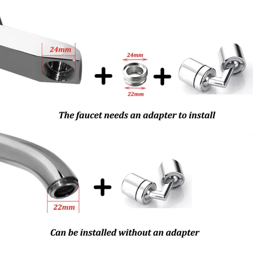 Rotating Faucet Sprayer Extension