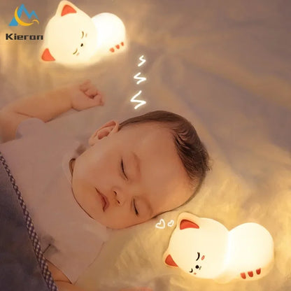 Soft Silicone Cat LED Night Light