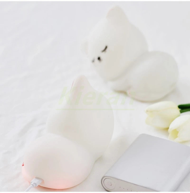 Soft Silicone Cat LED Night Light